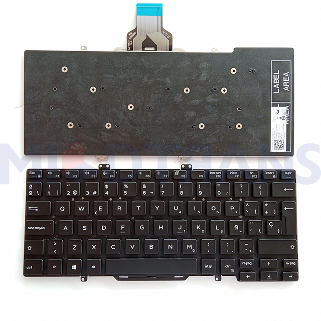 New Spanish For Dell Latitude 7400 E7400 L3400 5400 Laptop Backlit Keyboard