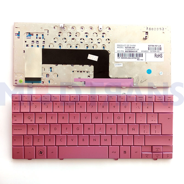New LA Laptop Keyboard for HP Compaq Mini110 Mini 110 110-1000 102 Keyboard Pink