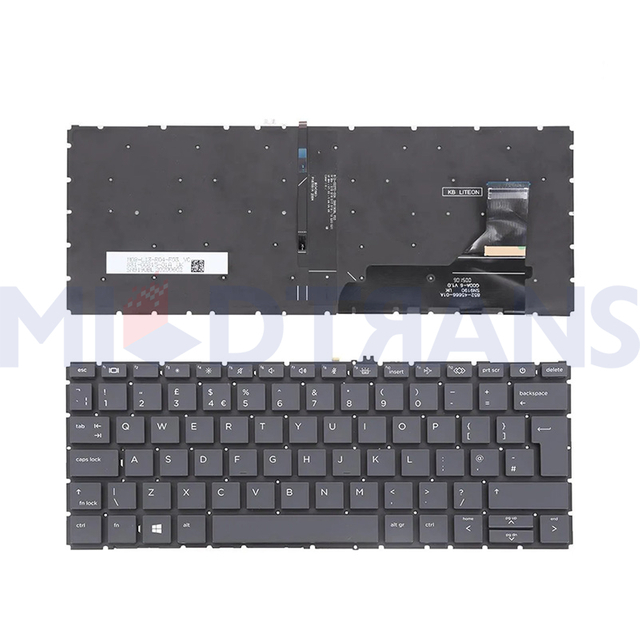 UK for Laptop Keyboard for HP EliteBook 735 G7 830 G7 With Backlit