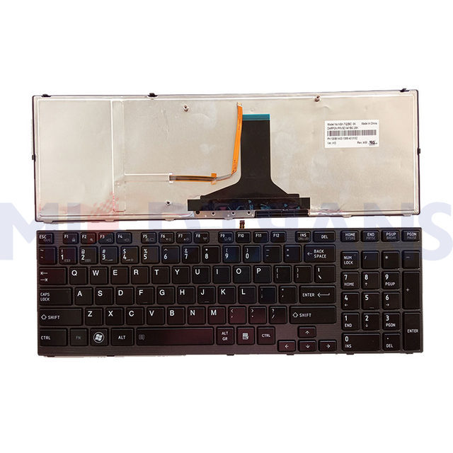New US Laptop Backlit Keyboard For Toshiba Qosmio X770 X775 English