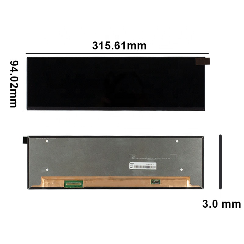 12.6 Inch For BOE Long Strip Screen 1920x515 Touch LCD Monitor With Case NV126B5M-N41 IPS Display For Laptop Notebook Aida 64