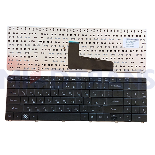 New RU Keyboard Replacement for Hasee A560P K580P Laptop Keyboard Layout