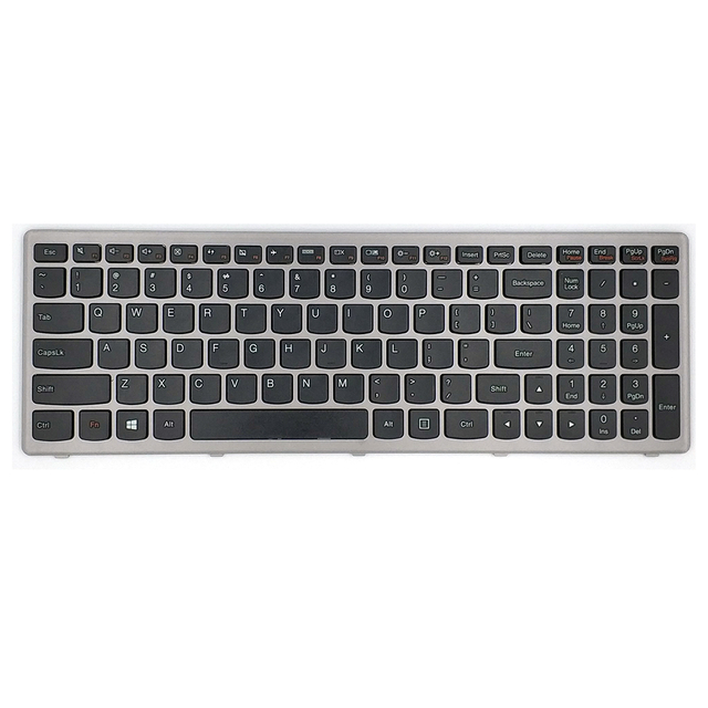 New US Keyboard For Lenovo Ideapad Z500 US English Laptop Keyboard Silver