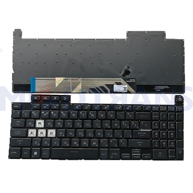 Russian Backlit Laptop Keyboard for Asus TUF FX507 FX507ZE FX507ZM FX507ZR FX507ZC RU Keyboard Layout