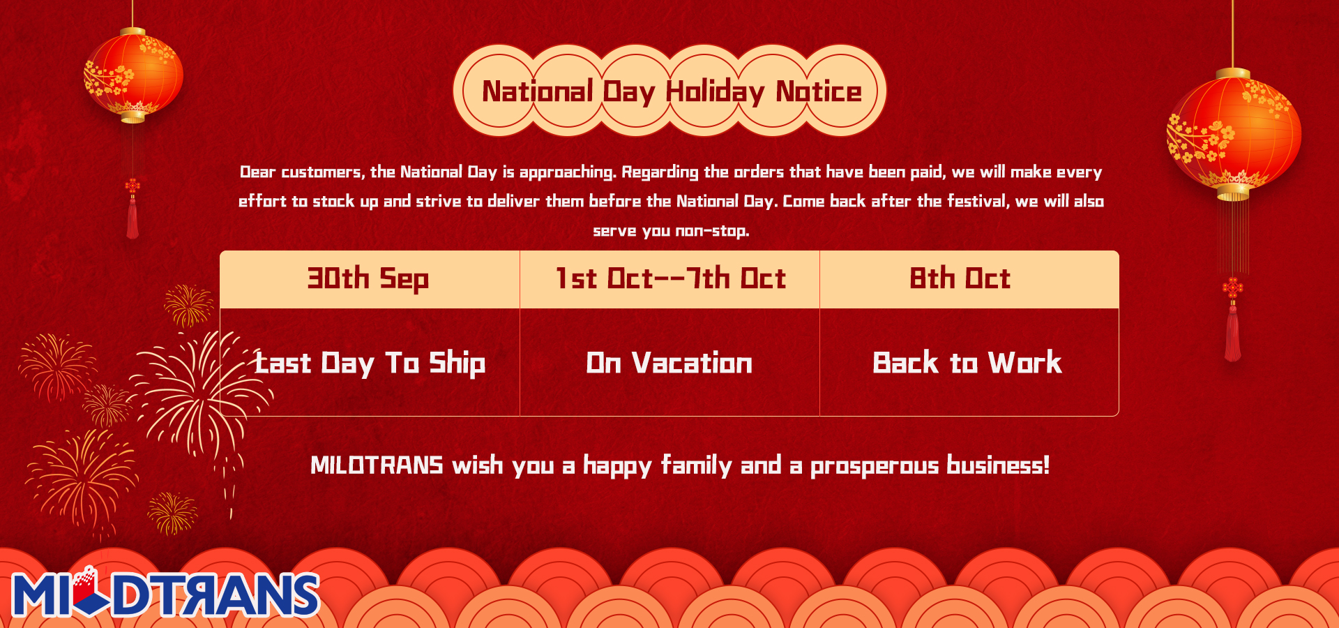 National Day Holiday Notice.