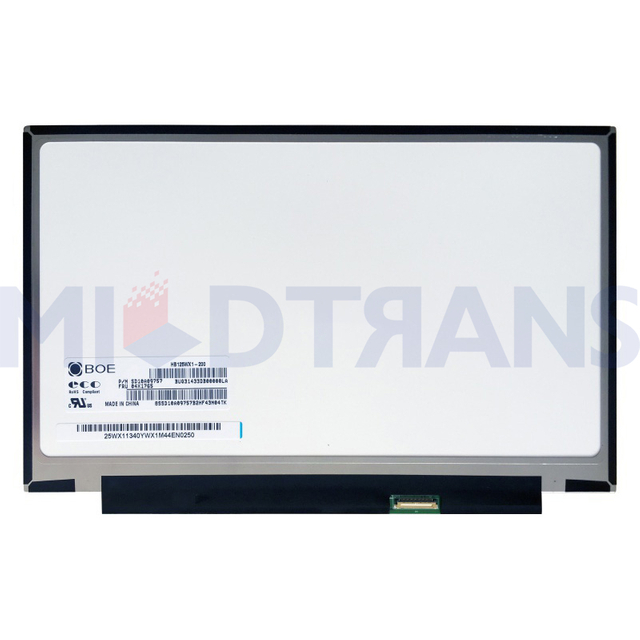 12.5inch Laptop LCD Panel 1366*768 EDP 30 Pins without screw holes HB125WX1-200 HB125WX1 200