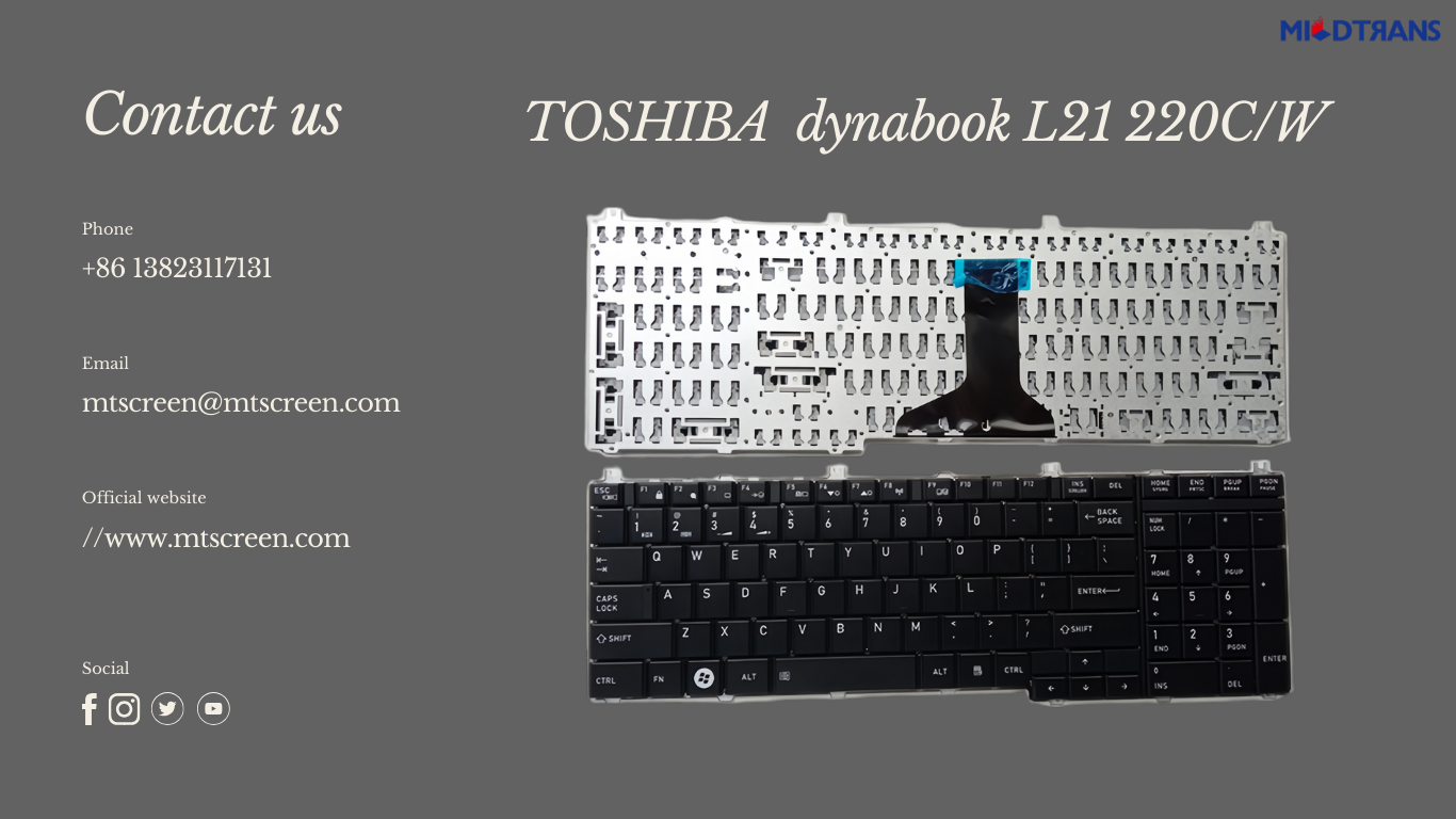 TOSHIBA dynabook L21 220C/W Laptop Keyboard: A Premium Foreign Trade Replacement