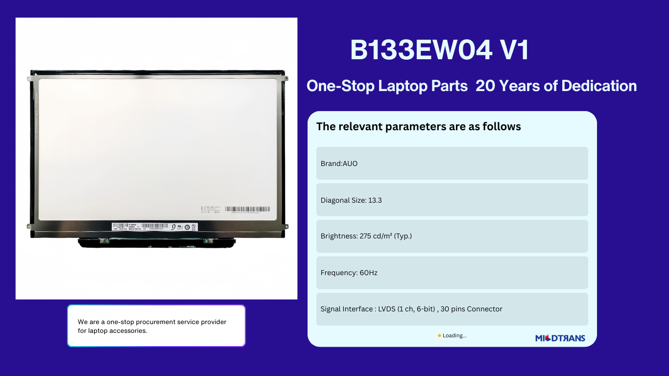 New B133EW04 V1 LCD Screen Launched