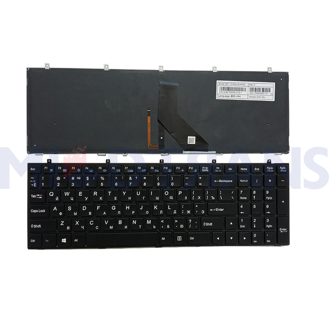 New Laptop RU Backlight Keyboard for Hasee W370 W670 K650C K590S Laptop Keyboard Layout