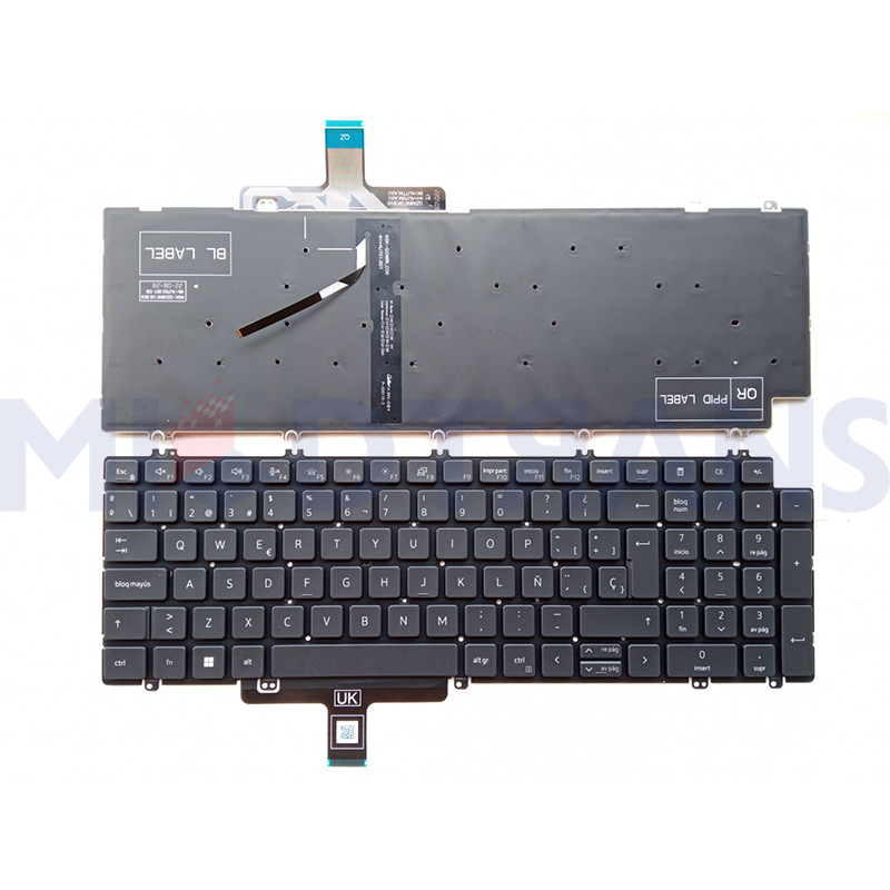 thumbnail image 2 of Backlit Keyboard For Dell Precision 3560 3561 Laptops – Black, QWERTY – Replaces N7N16 2 of 4