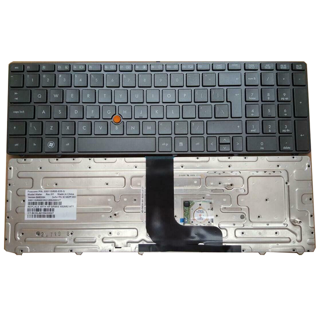 US Laptop keyboard For HP EliteBook 8570W US Keyboard Layout