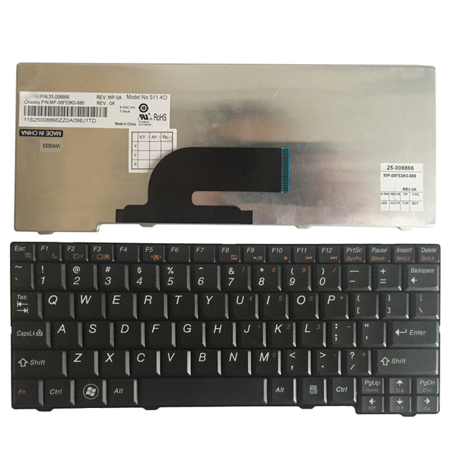 English US Keyboard For Lenovo S10-2 Laptop Keyboard New