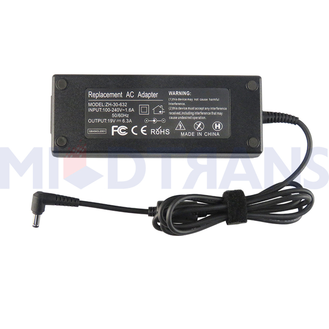 For Asus 19V 6.3A 5.5*2.5mm Notebook Charger