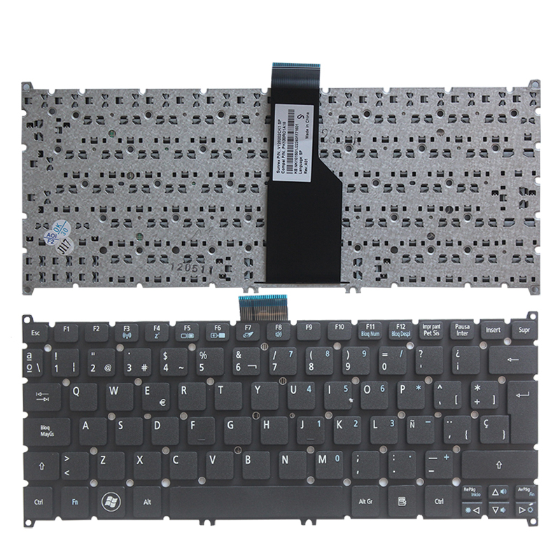 New Spanish Laptop Keyboard For Acer Aspire S3 S3-331 S3-391 S3-951 S3-371 S5 S5-391 S5-951 SP Keyboard
