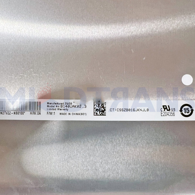 14.0" Inch IPS LED LCD Screen B140UAK02.3 1920x1200 EDP 40 Pins Slim 60Hz New Laptop Touch Screen