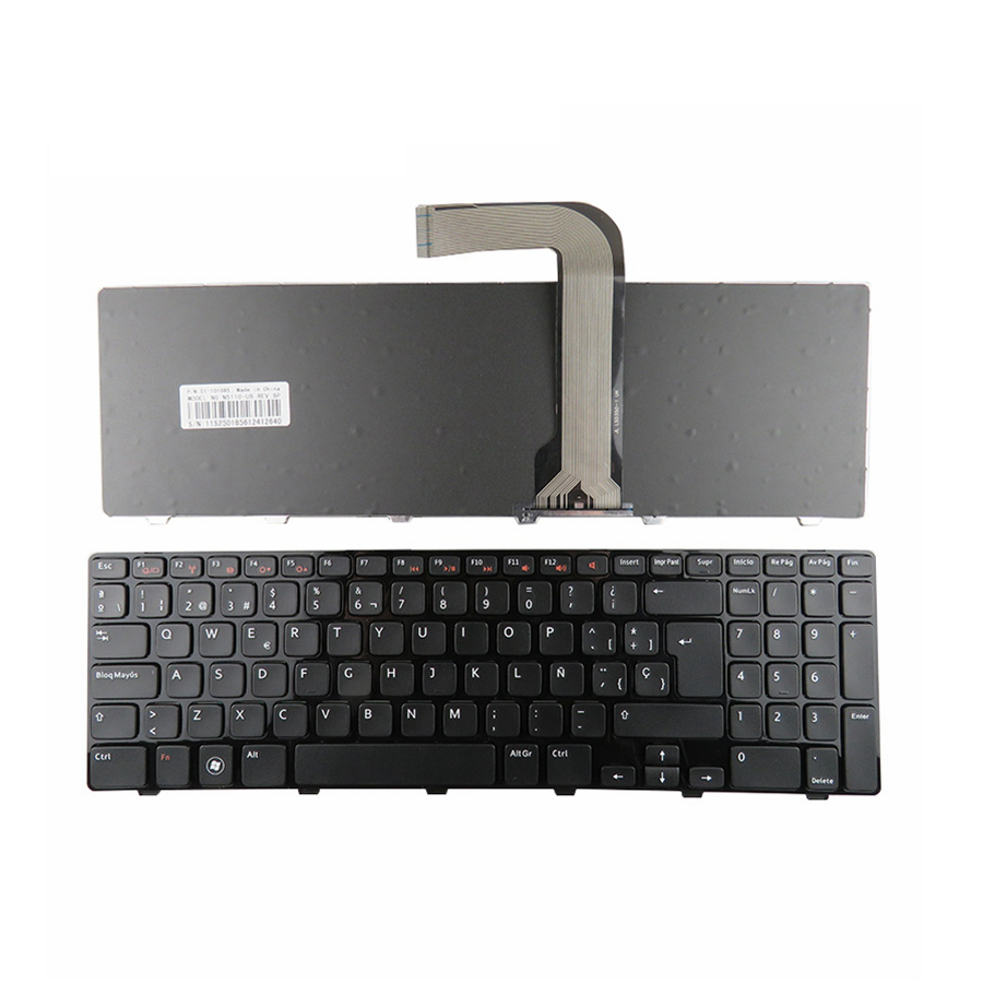 New Laptop Spainsh Keyboard For Dell N5110 M501Z M5110 M511R 15R Ins15RD-2528 2728 SP Keyboard Layout