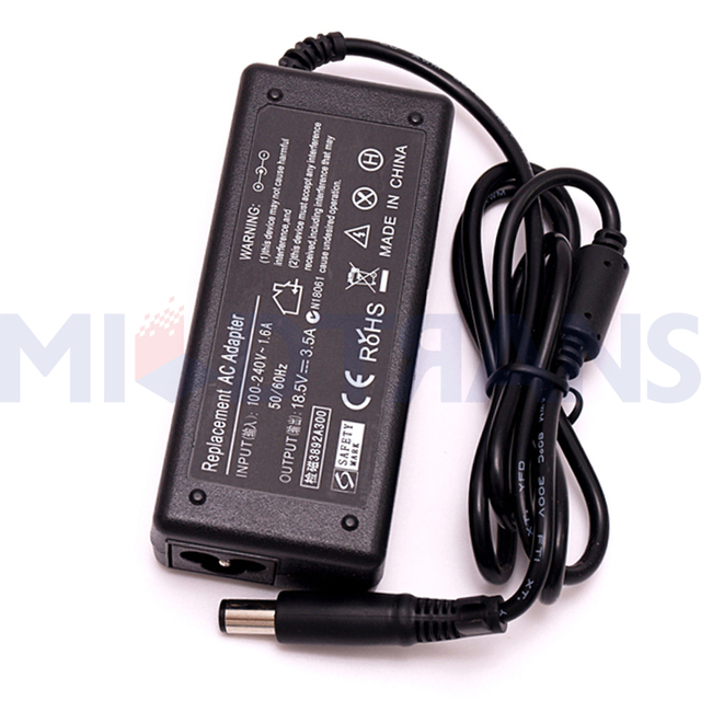 For HP 18.5V 3.5A 7.4*5.0mm 65W Laptop Adapter