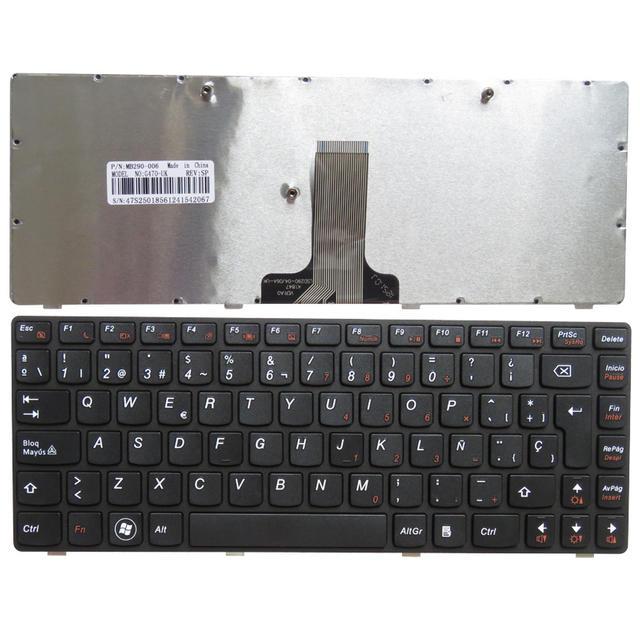 NEW Spanish Laptop Keyboard For Lenovo G470 V470 B470 B490 G475 B475E V480C B480 M490 B475 V480 M495 SP Keyboard