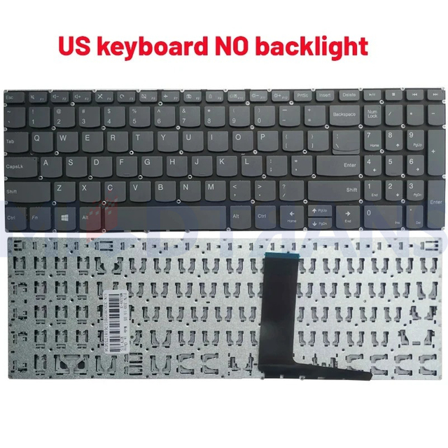 Lenovo IdeaPad 3 15IML05 15IIL05 15ADA05 Laptop Keyboard Replacement - US UK SP Layout Grey Non-Backlit Internal Keyboard