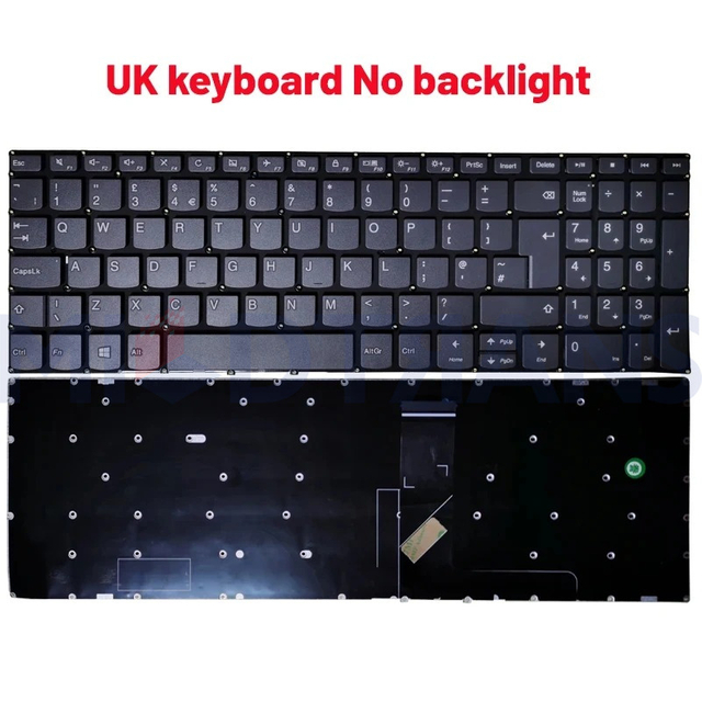 Lenovo IdeaPad 3 15IML05 15IIL05 15ADA05 Laptop Keyboard Replacement - US UK SP Layout Grey Non-Backlit Internal Keyboard